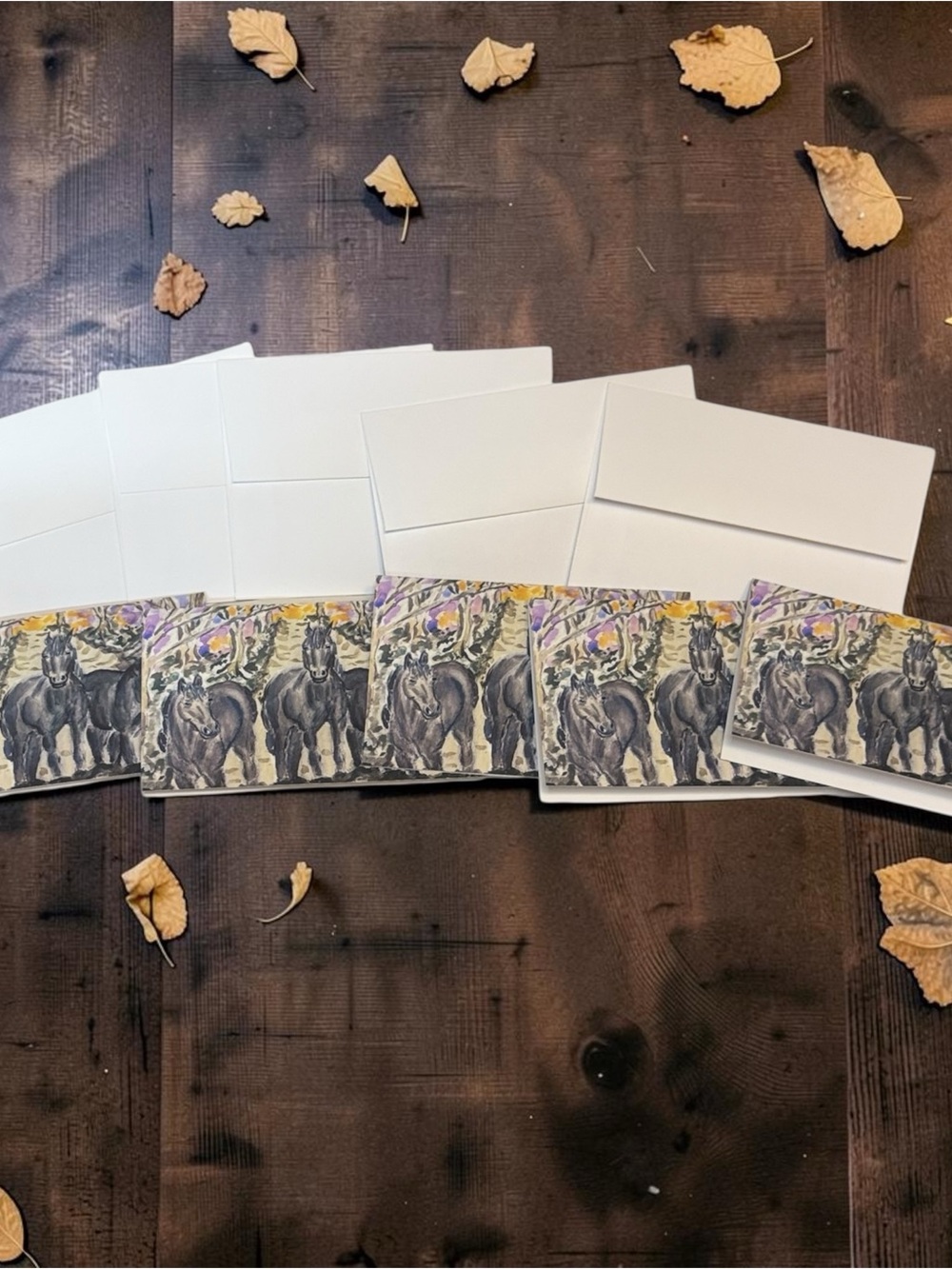Mystical Forest Horse Greeting Card Set of 5 by Briefcase Artist